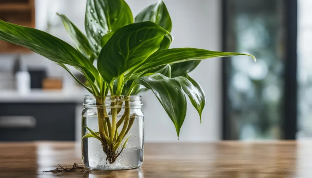 step by step guide to water propagation of aglaonema