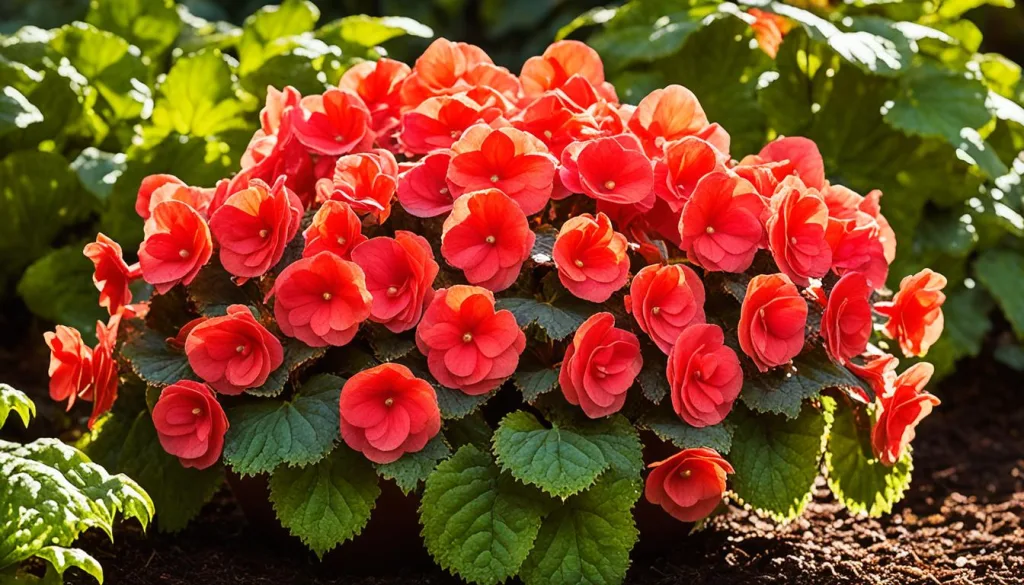 light requirements for Begonias